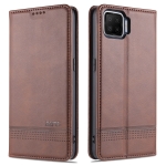 For Oppo A73(4G)2020 AZNS Magnetic Calf Texture Horizontal Flip Leather Case with Card Slots & Holder & Wallet(Dark Brown)
