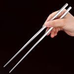 4 PCS 304 Stainless Steel Chopsticks Tableware, Specification: Chopsticks