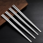 5 Pairs 304 Stainless Steel Chopsticks Household Non-Slip Chopsticks