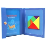 Children Wooden Magnetic Tangram Jigsaw Baby Early Education Graphic Thinking Puzzle Toy