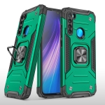 For Xiaomi Redmi Note 8 Magnetic Armor Shockproof TPU + PC Case with Metal Ring Holder(Dark Green)