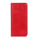 For OnePlus 9 Pro Magnetic Crazy Horse Texture Horizontal Flip Leather Case with Holder & Card Slots & Wallet(Red)