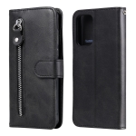 For Samsung Galaxy A72 5G Fashion Calf Texture Zipper Horizontal Flip Leather Case with Stand & Card Slots & Wallet Function(Black)