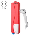 GZU Storage-Free Instant Heating Type Constant Temperature Small Electric Water Heater, Shower Type, EU Plug(Red)