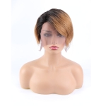 Toocci Women Short Pixie Cut Brazilian Human Hair Wig, Length: 8 inch