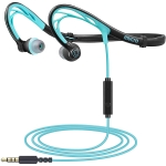 Mucro ML233 Foldable Wired Running Sports Headphones Night Neckband in-Ear Stereo Earphones(Blue)