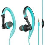 Mucro MB-232 Running In-Ear Sport Earbuds Earhook Wired Stereo Headphones for Jogging Gym(Blue)