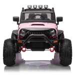 [US Warehouse] 12V Kids Ride On Car 2.4GHz Remote Control Double Drive Jeep Vehicle with MP3 & LED Lights(Pink)