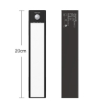 20cm Original Xiaomi YEELIGHT LED Smart Human Motion Sensor Light Bar Rechargeable Wardrobe Cabinet Corridor Wall Lamps (Black)
