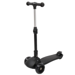 [US Warehouse] Armrest and Height Adjustable Foldable Three-wheel Scooter with Light(Black)