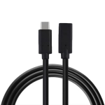 100W 20V 5A USB-C / Type-C Female to USB-C / Type-C Male 4K Ultra-HD Audio and Video Synchronization Data Cable Extension Cable, Cable Length: 1m (Black)