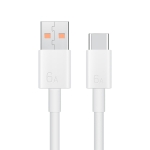 Original Huawei USB Type-A to USB-C / Type-C Interface 6A Data Cable, Cable Length: 1m (White)