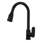 Kitchen Touch Sensor Faucet Sink Pull-Out Rotary Hot & Cold Faucet(Black)