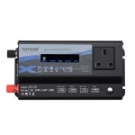 XUYUAN 4000W Car Inverter LED Colorful Atmosphere Light 4 USB Charging Converter, UK Plug, Specification: 24V-220V