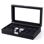 Woven Pattern PU Leather Watch Box Jewelry Storage Display Box, Colour: 12 Bits