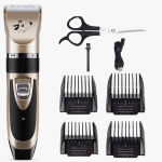 Pet Hair Remover Electric Shaving Haircut Set, Specification: Gold+Scissors
