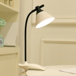 1003 LED Eye Protection Bedside Dormitory Clip Desk Lamp Bedroom Touch Foldable Reading Desk Lamp(White)