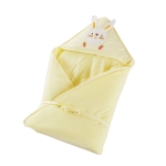 85×85 200g Baby Cotton Soft Swaddling Quilt Thickness Optional(Yellow)