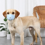 3 PCS Dog Dust And Haze Respirator Mask Pet Protective Mouth Cover, Specification:S(Light Blue)