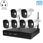 SriHome NVS002 1080P 6-Channel NVR Kit Wireless Security Camera System, Support Humanoid Detection / Motion Detection / Night Vision, AU Plug