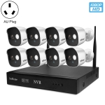 SriHome NVS002 1080P 8-Channel NVR Kit Wireless Security Camera System, Support Humanoid Detection / Motion Detection / Night Vision, AU Plug