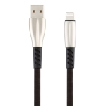 3A USB to 8 Pin Shark Data Cable, Cable Length: 1m(Black)