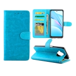 For Xiaomi Mi 10T Lite Crazy Horse Texture Leather Horizontal Flip Protective Case with Holder & Card Slots & Wallet & Photo Frame(Baby Blue)
