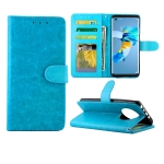 For Huawei Mate 40 Crazy Horse Texture Leather Horizontal Flip Protective Case with Holder & Card Slots & Wallet & Photo Frame(Baby Blue)
