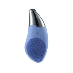 Ultrasonic Vibration Facial Cleansing Apparatus Multifunctional Electric Facial Washing Brush, Colour: Blue (With Cold Compress Function)