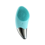 Ultrasonic Vibration Facial Cleansing Apparatus Multifunctional Electric Facial Washing Brush, Colour: Green (With Heating Function)