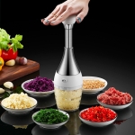 304 Stainless Steel Pressing Mincer Household Multifunctional Vegetable Cutter Pounding Garlic