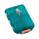 Mizi Small Pill Box Portable Dispensing Medicines Boxes, Colour: 10 Grid (Green)