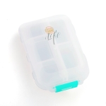 Mizi Small Pill Box Portable Dispensing Medicines Boxes, Colour: 10 Grid (White)