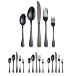 20 in 1 Stainless Steel Cutlery Steak Cutlery Set, Specification: Black