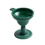 2 PCS Creative Folding Silicone Funnel Kitchen Household Oiler Wine Bottle Filter(Deep  Green)