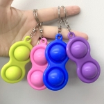 4 PCS Finger Bubble Silicone Decompression Keychain Toy
