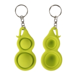 4 PCS Press Bubble Fun Mini Pressure Relief Fingertip Toy Silicone Finger Practice Keychain,Style: Small Gourd (Green)
