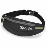 Sports Waist Bag Running Equipment Lightweight Large-Capacity Water-Repellent Breathable Outdoor Bag, Size: 7 inch(Black)