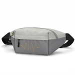 Multifunctional Waist Bag Sports Large Capacity Trendy Diagonal Bag Outdoor Commuter Waist Bag(Light Grey)