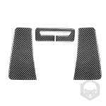 3 PCS / Set Carbon Fiber Car Seat Belt Panel Decorative Sticker for Dodge Challenger 2015 to Now, Left Driving