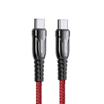 JOYROOM S-1230K1 60W Type-C / USB-C to Type-C / USB-C Braid Fast Charging Cable, Length:1.2m(Red)