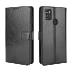 For ZTE Blade A7s 2020 Retro Crazy Horse Texture Horizontal Flip Leather Case with Holder & Card Slots & Lanyard(Black)