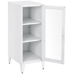 [US Warehouse] Office Lockers with 2 Adjustable Shelves 1 Door File Cabinet (White)