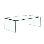 [US Warehouse] Living Room Glass Coffee Table, Size: 39.38×19.69×13.78 inch