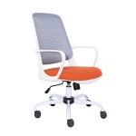 [US Warehouse] Height-adjustable Sponge Office Swivel Chair with Fixed Armrests, Size: (105.5-195.5) x 61 x 58.5cm