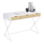 [US Warehouse] X-shaped Leg Design Home Computer Desk with Three Drawers, Size: 110 x 75 x 50cm