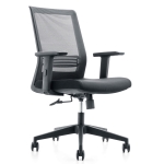 [US Warehouse] Height-adjustable Mesh Cloth Cushion Office Swivel Chair with Adjustable Lumbar Support & Fixed Armrest, Size: (91-101) x 70.5 x 70.5cm