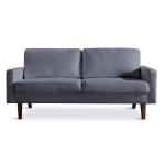 [US Warehouse] Solid Wood Frame Linen Fabric Two-seat Sofa, Size: 180 x 82 x 77cm(Grey)