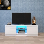 [US Warehouse] Simpleness Creative Furniture High-Gloss TV Cabinet with LED Lights, Size: 47.24×15.75×15.75 inch