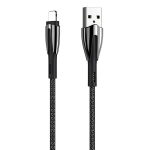 REMAX RC-162i Armor Series 3A USB to 8 Pin Charging Cable, Cable Length: 1m (Black)